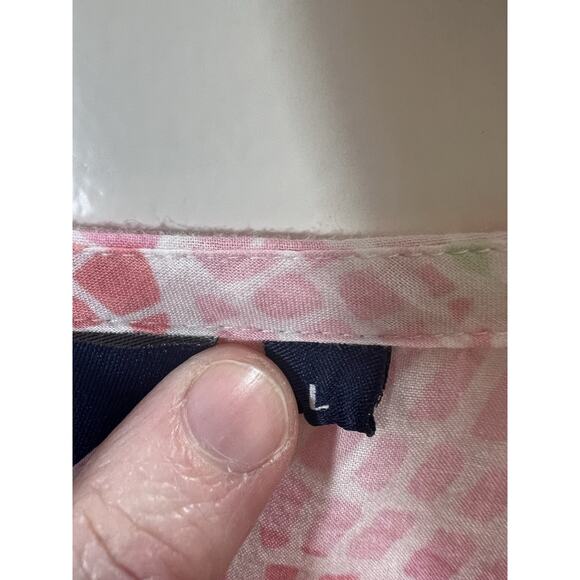 Vineyard Vines Women's Beach Cover Up Dress Size L Pink Resortcore Preppy Boho - Picture 4 of 8